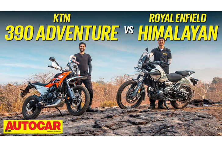 KTM 390 Adventure Royal Enfield Himalayan 450 comparison video